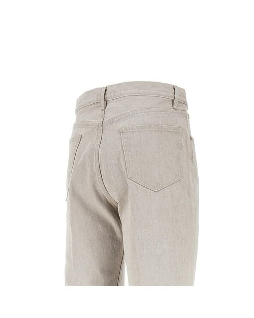 Auralee Gray Faded Hard Twist Denim Pants for men