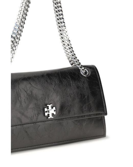 Tory Burch White Kira Suede Shoulder Bag
