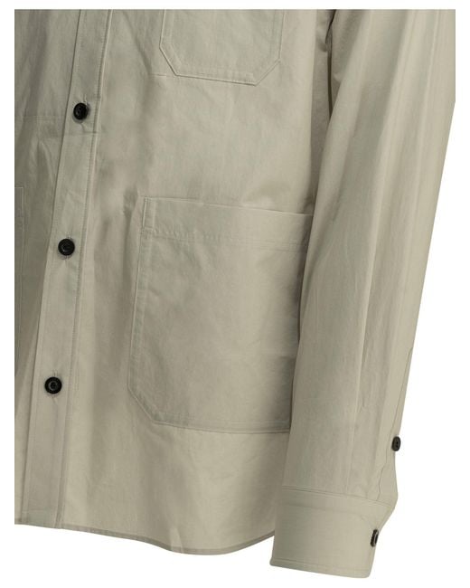 Sacai Gray Typewriter Casual Shirt for men
