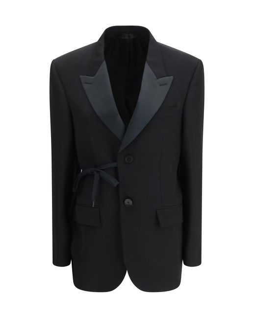 Balenciaga Black Wrap Tailored Jacket