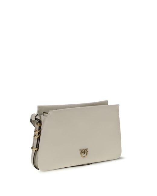 Pinko White Shoulder Bag One Two Three Mini/Antique