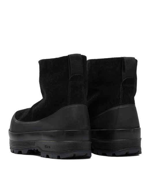 Stone Island Black Suede Ankle Boot for men