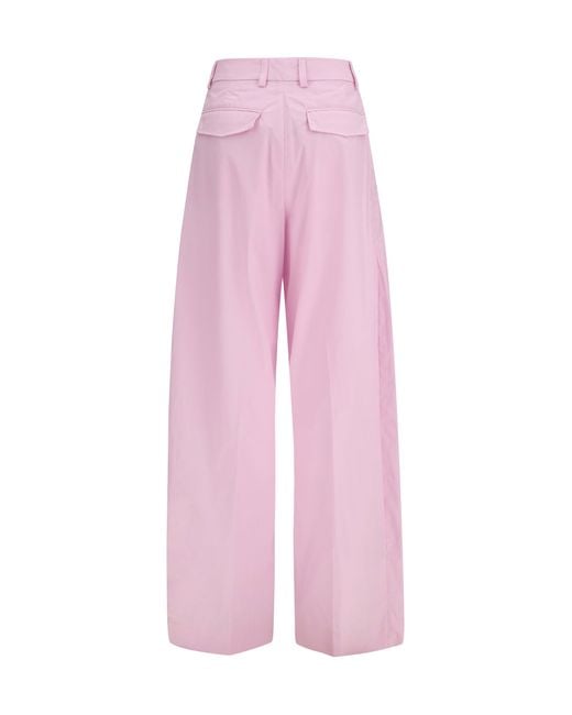 THE LATEST Pink Wide-Leg Cotton Pants