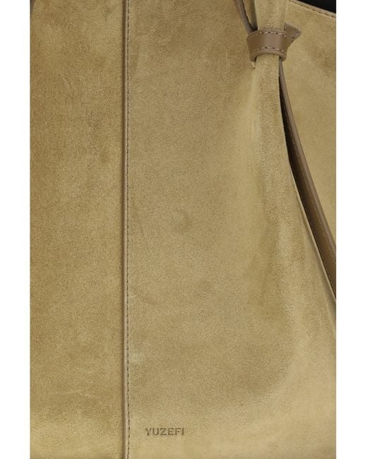 Yuzefi Natural Suede Leather Shoulder Bag