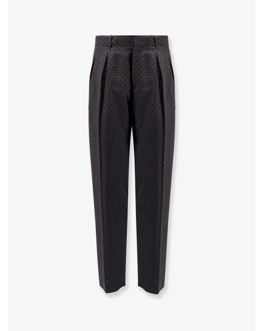 Dior Blue Dior Polka-Dots Virgin Wool And Alpaca Jacquard Trousers for men