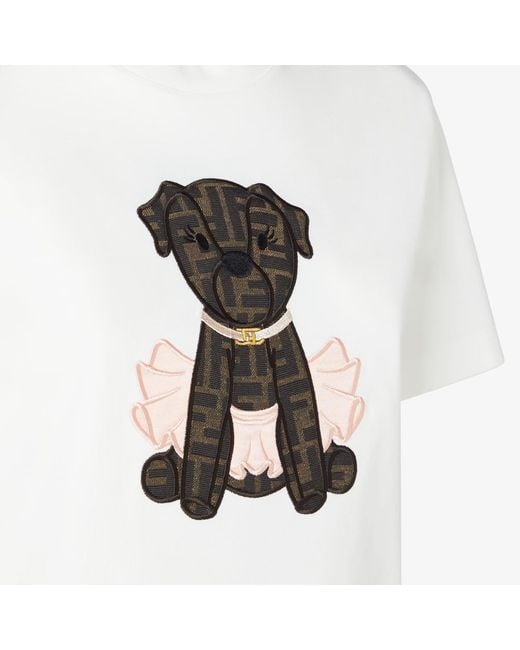 Fendi White Itina"Cotton T-Shirt