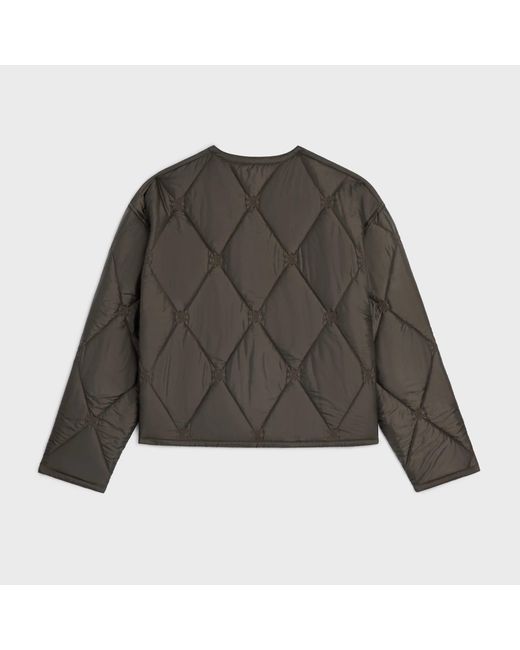 Céline Gray Quilted Zippered Jacket