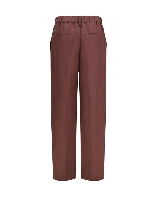 Brunello Cucinelli Purple Wide-Leg Pants