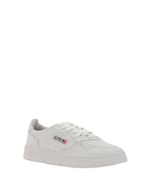 Autry White Medalist Low Sneakers for men