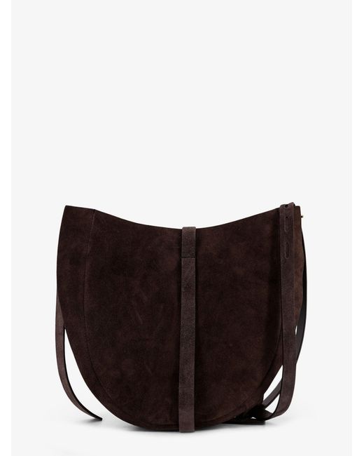 MINOBOSSI Brown Suede Shoulder Bag