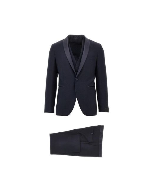 Tagliatore Blue Super 120's Wool Tuxedo Suit for men