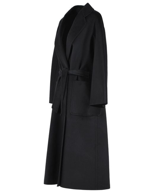 Max Mara Black 'Icon Ludmilla' Cashmere Coat