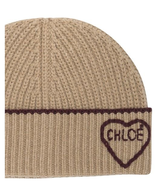 Chloé Natural Chloé Encoeur Beanie