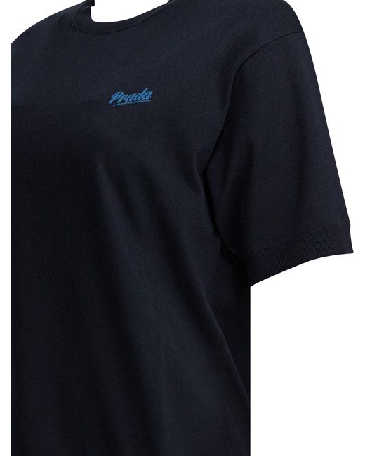 Prada Black T-Shirt With Logo