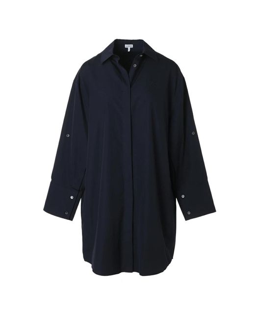 Loewe Blue Cotton Chemiser Dress
