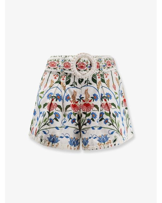 Farm Rio White Shorts Fraga Multicolour Cotton