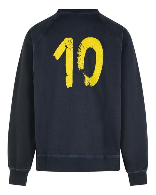 Barrow Blue Cotton Sweatshirt for men