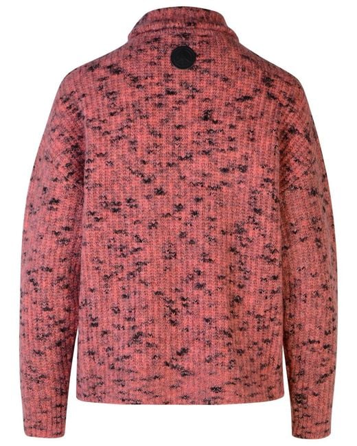 Moschino Red Wool Blend Turtleneck Sweater