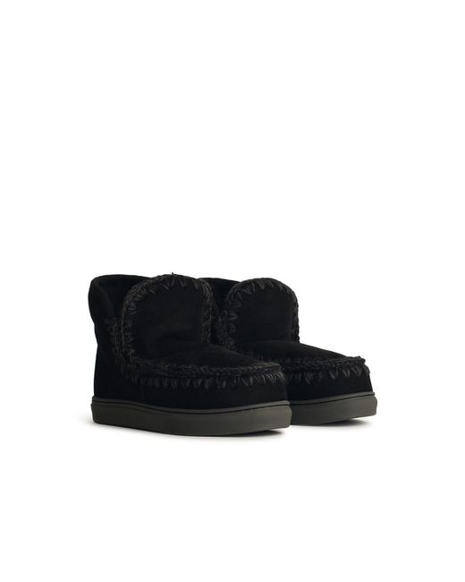Mou Black Eskimo Sneaker Leather Boots