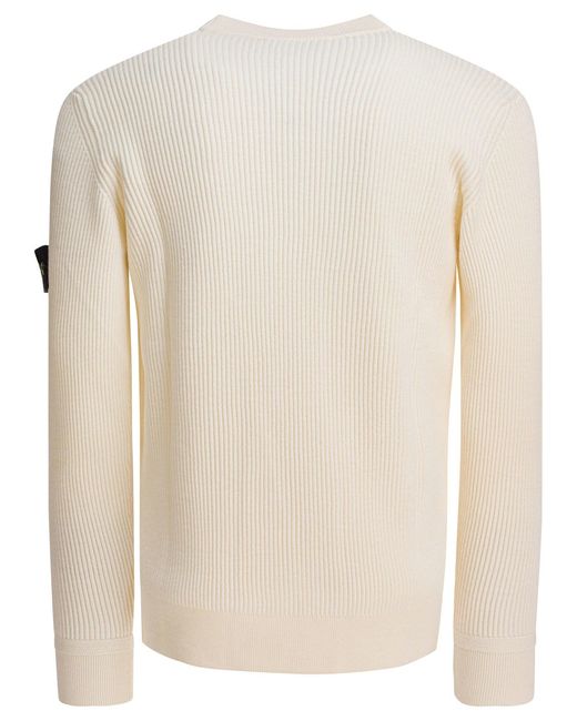 Stone Island Natural Rws Wool Crew-Neck Sweater for men