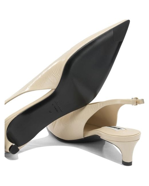 Jil Sander Natural Leather Slingback
