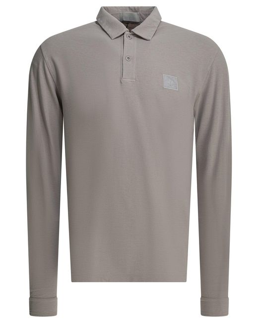 Stone Island Gray Polo Shirt for men