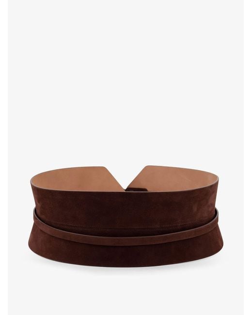 Alaïa Brown Bustier Suede Belt