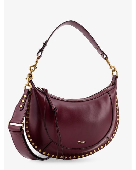 Isabel Marant Purple Naoko Leather Crossbody Bag