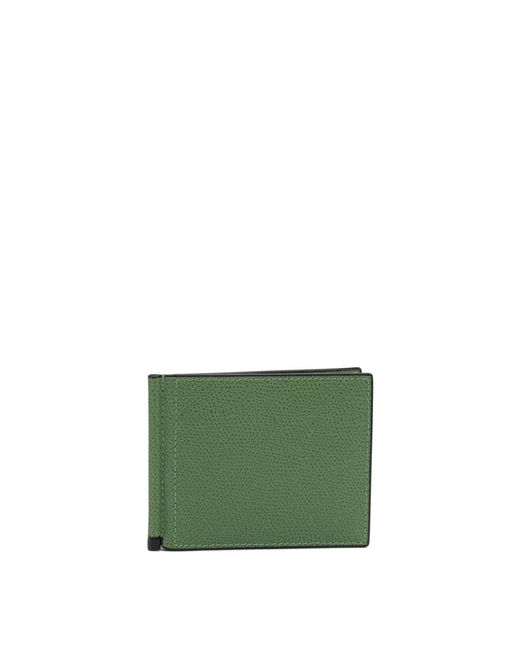Valextra Green Grip Semplice Wallet for men