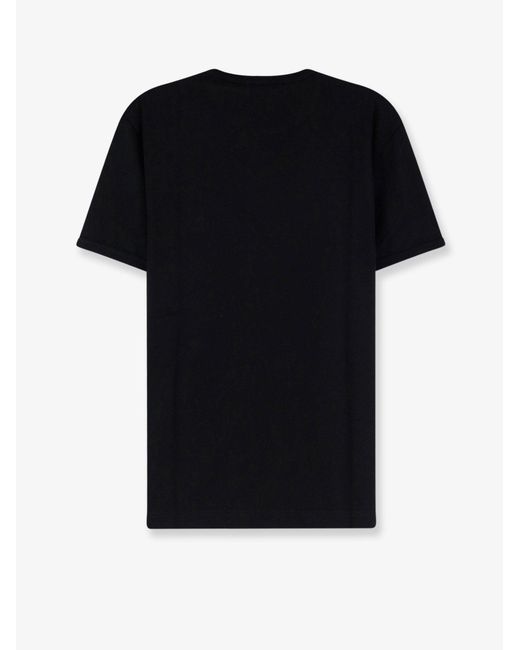 Dolce & Gabbana Black Cotton T-Shirt With Iconic Detail for men