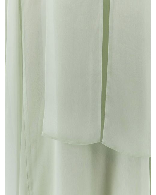Alberta Ferretti Green Chiffon Dress