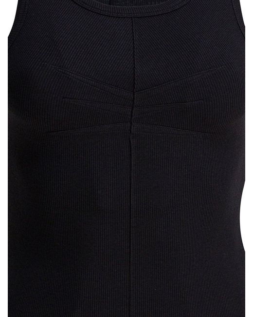 Alaïa Black Cotton Tank Top