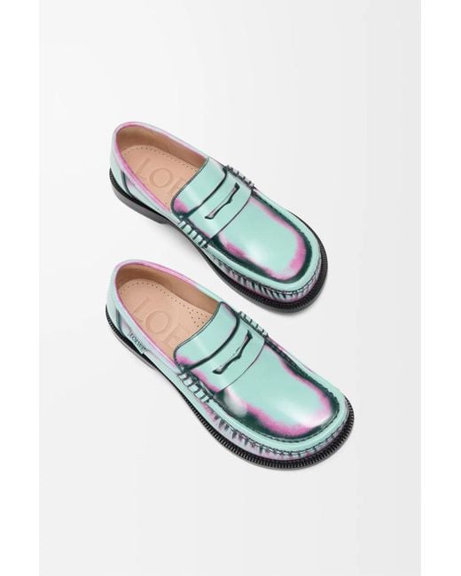 Loewe Blue Campo Loafers Light