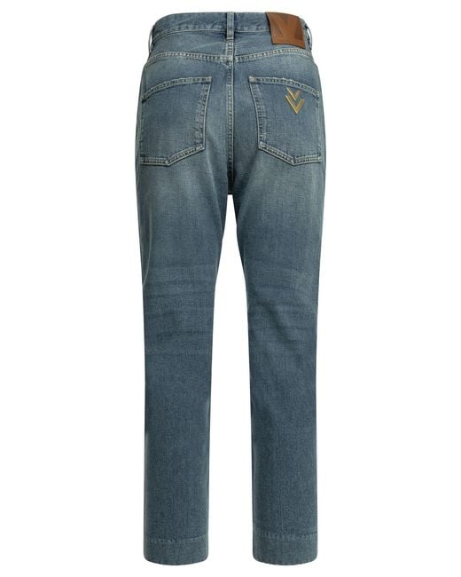 Valentino Blue Straight-Leg Jeans Light