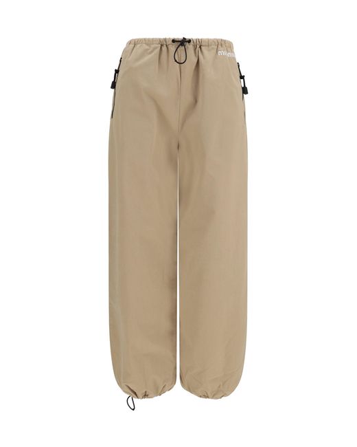 Women's Natural Elasticated Waist Cotton Gabardine Trousers Corda