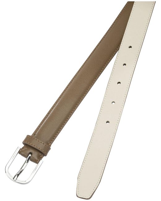 Totême White Slim Leather Belt