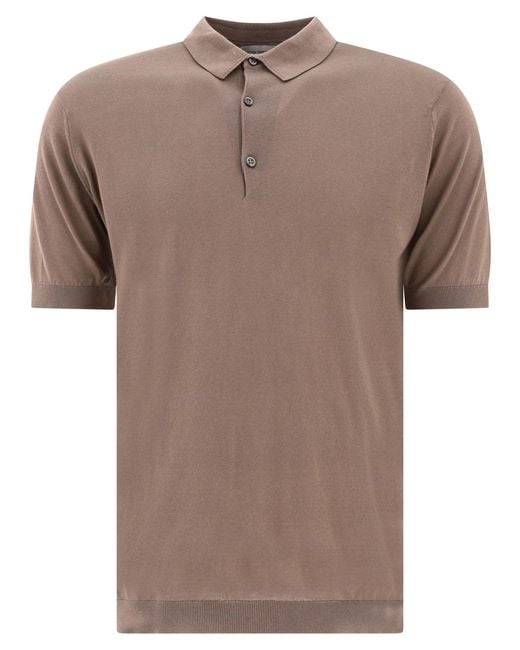 John Smedley Brown "Adrian" Polo Shirt for men