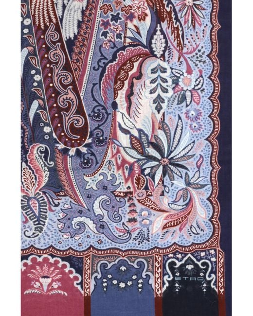 Etro Purple Orfeo Modal Scarf for men