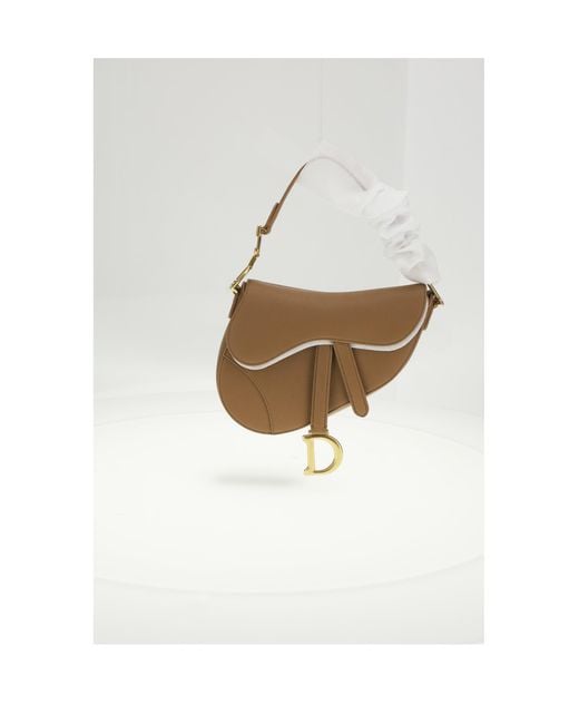 Dior White Shoulder Bag Flap Calfskin