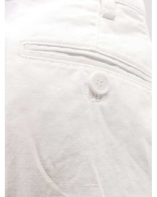 Aspesi White Shorts Cotton-Linen