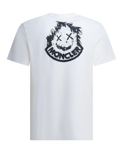 Moncler White Crewneck T-Shirt for men