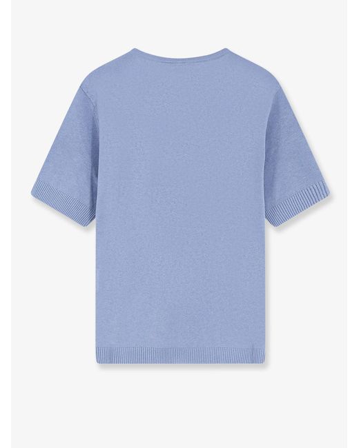 Closed Blue Linen And Cotton Blend Sweater