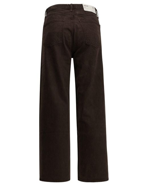 Agolde Black "Ren" Wide-Leg Jeans