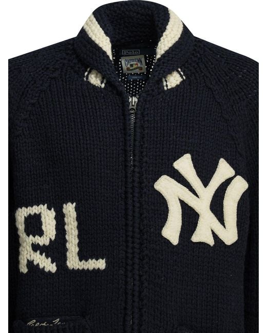 Polo Ralph Lauren Blue X New Yokr Yankees" Cardigan