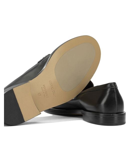 Pomme D'or Black Leather Loafers
