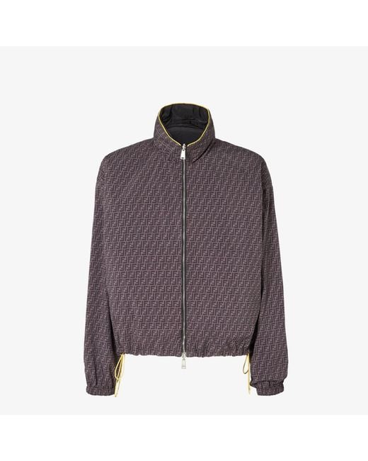 Fendi Black Reversible Wind Breaker Jacket for men