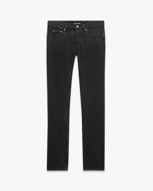 Saint Laurent Black "Relaxed Fit Slim Fit" Jeans for men