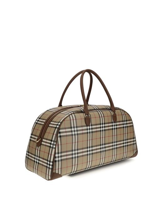 Burberry Natural Check Travel Bag for men