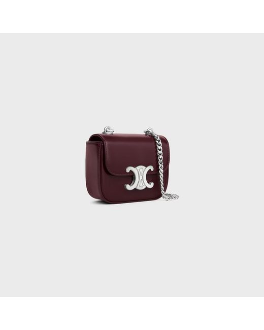 Céline Red "Claude" Mini Crossbody Bag