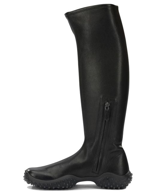 Miu Miu Black Knee-High Stretch Leather Boots